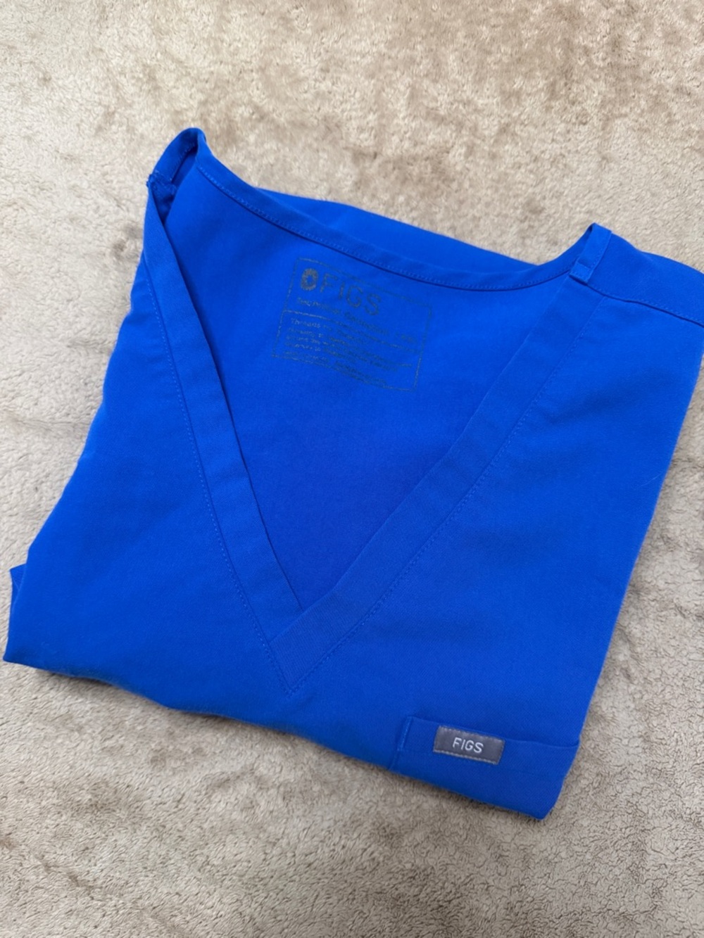 FIGS V-Neck Scrub Top in Royal Blue